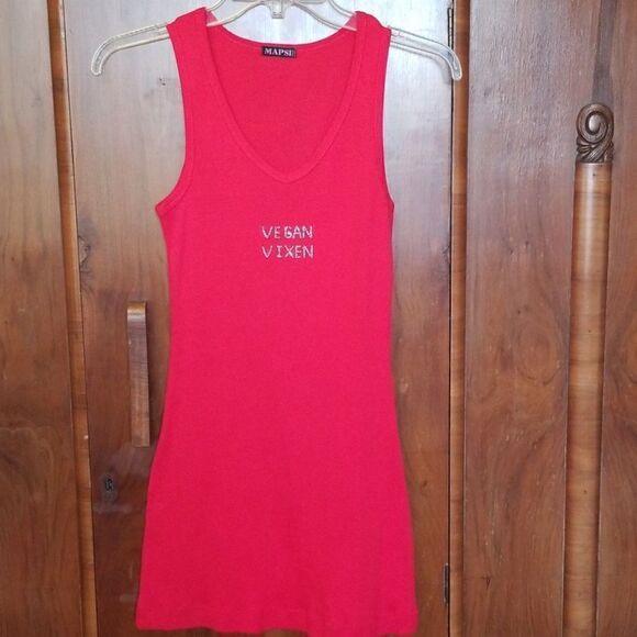 VEGAN VIXEN MAPSI Long Tank - Picture 1 of 3